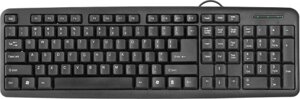 Клавиатура проводная Defender HB-420 RU, черный, полноразмерная