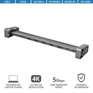 Разветвитель Trust Dalyx Aluminium 10-in-1 USB-C