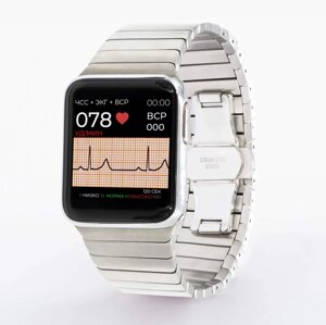 Профессиональные кардио-часы с автоматическим измерением давления Health Watch Pro №5 (стальной Premium Strap)