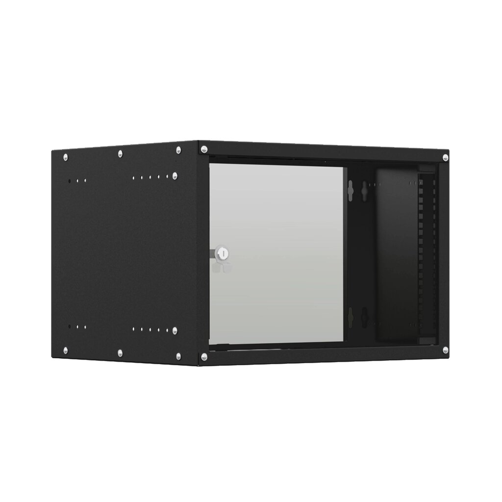 19'' Настенный телекоммуникационный шкаф NTSS LIME 6U 550x600x370 мм, стеклянная дверь, боковые стенки не съемные, от компании ТОО Alfaopt KZ - фото 1