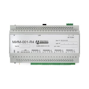 4-портовый преобразователь RS485/422-Ethernet МИМ-001-R4-01
