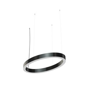 Дизайнерский светодиодный светильник Geniled Art Oval Line 400x200 h60 w50 4000К 90Ra Черный