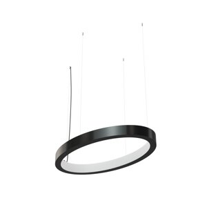 Дизайнерский светодиодный светильник Geniled Art Oval Line Inlight 500x250 h60 w50 4000К 90Ra Черный