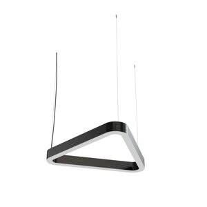 Дизайнерский светодиодный светильник Geniled Art Trigon Soft Line 400x400x400 h60 w50 4000К 90Ra Черный
