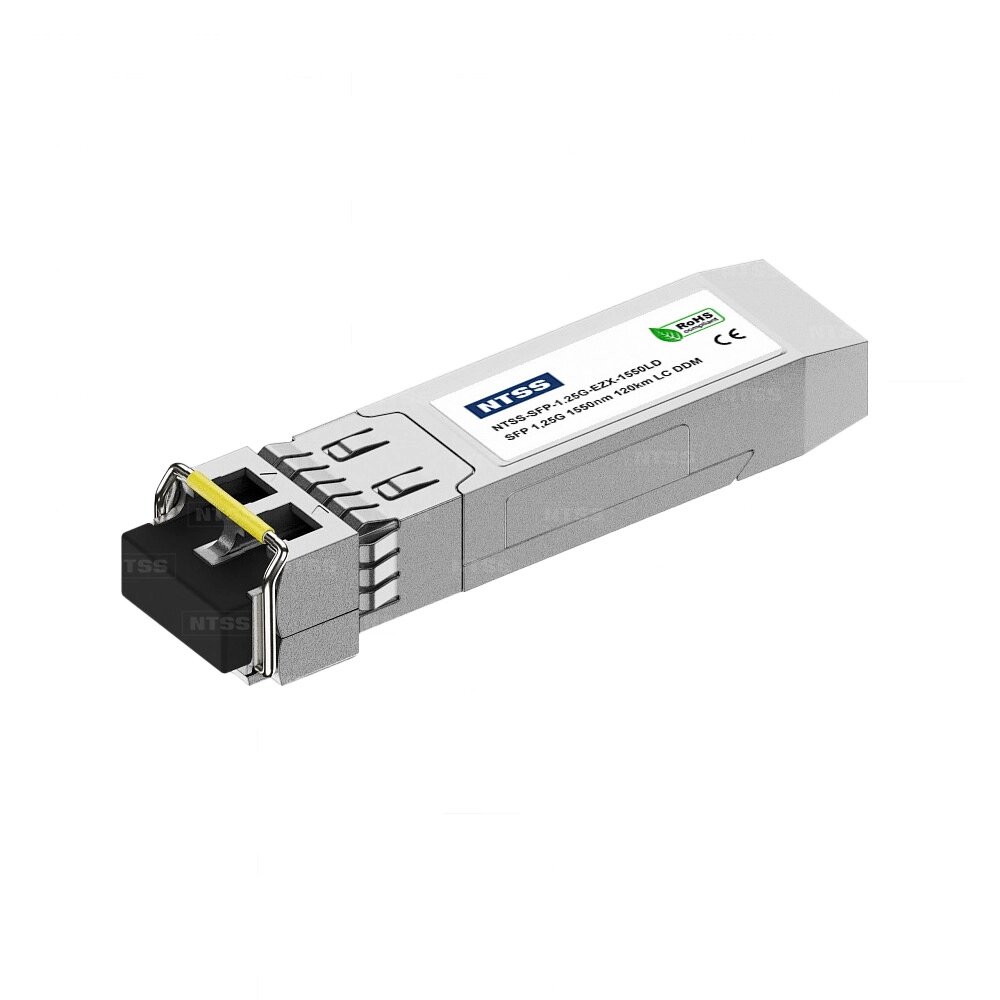 Двухволоконный модуль NTSS SFP, 1,25 Гбит/с, разъём duplex LC, рабочая длина волны 1550 нм, SM, дальность до 120 км, ОБ от компании ТОО Alfaopt KZ - фото 1