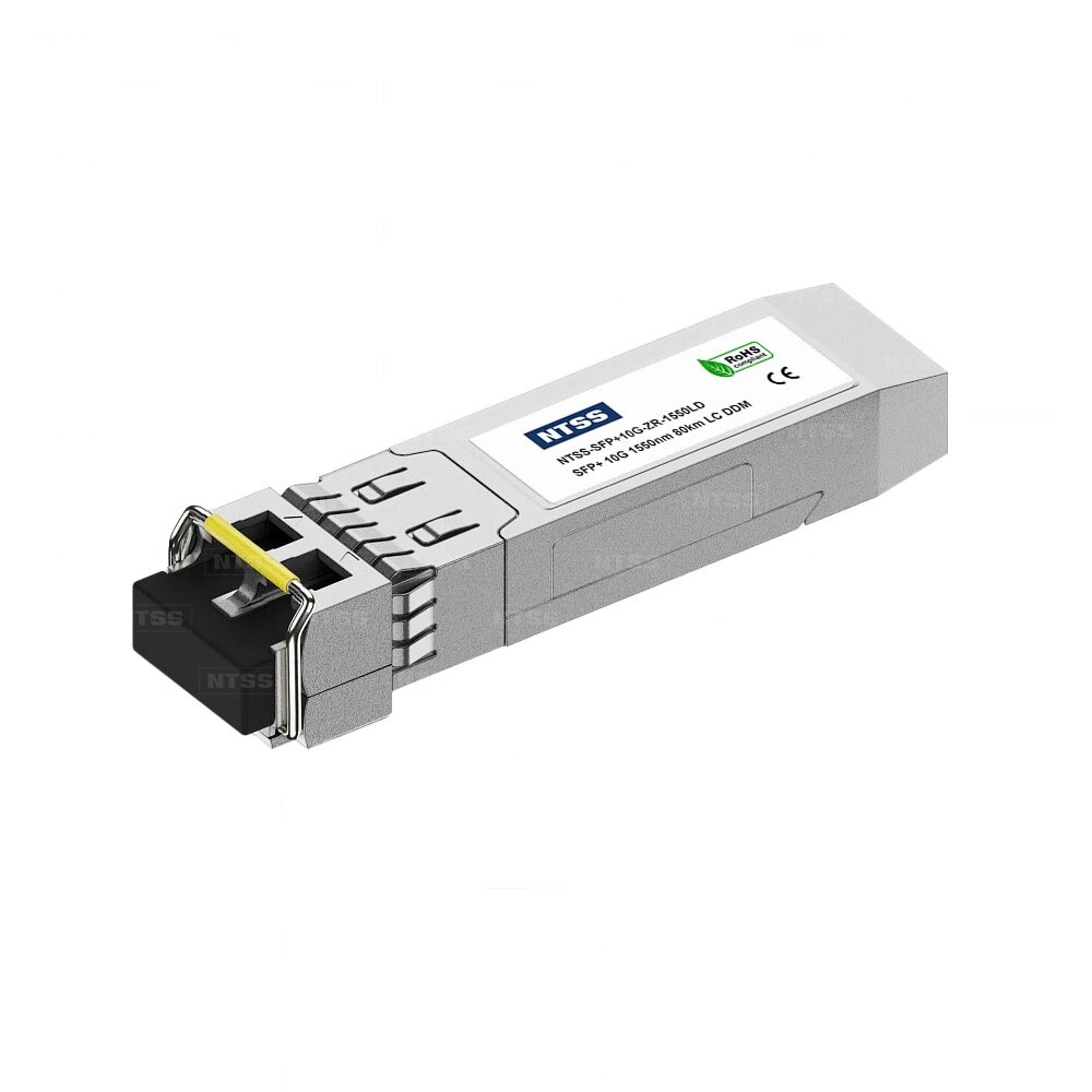 Двухволоконный модуль NTSS SFP+, 10 Гбит/с, разъём duplex LC, рабочая длина волны 1550 нм, SM, дальность до 80 км, ОБ от компании ТОО Alfaopt KZ - фото 1