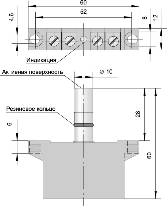 Индуктивный датчик положения ВБИ-Б10-60К-1123-З от компании ТОО Alfaopt KZ - фото 1