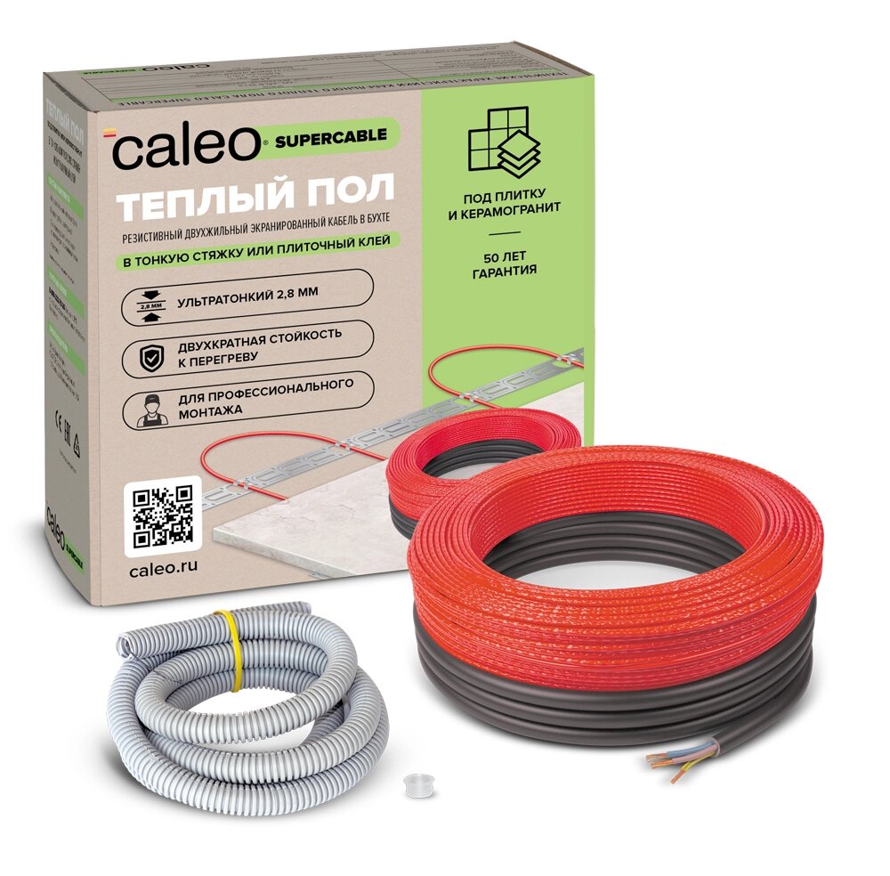 Комплект теплого пола Caleo Supercable 18W-100 от компании ТОО Alfaopt KZ - фото 1