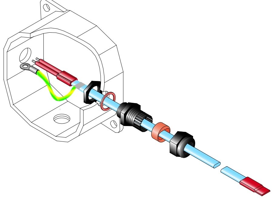 Комплект заделки UTK344/200+ для FSR-CT/CF, FSE-CT/CF, FSS-CF, FS+, FSU-NF, AHT, FLVw от компании ТОО Alfaopt KZ - фото 1