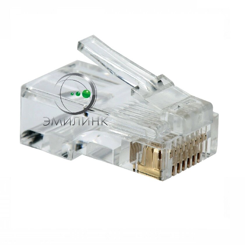 Коннектор компьютерный RJ45 UTP 5е кат. 8Р8С от компании ТОО Alfaopt KZ - фото 1