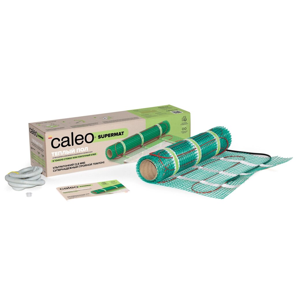 Мат нагревательный CALEO SUPERMAT 130 Вт/м2; 1,2 м2 от компании ТОО Alfaopt KZ - фото 1