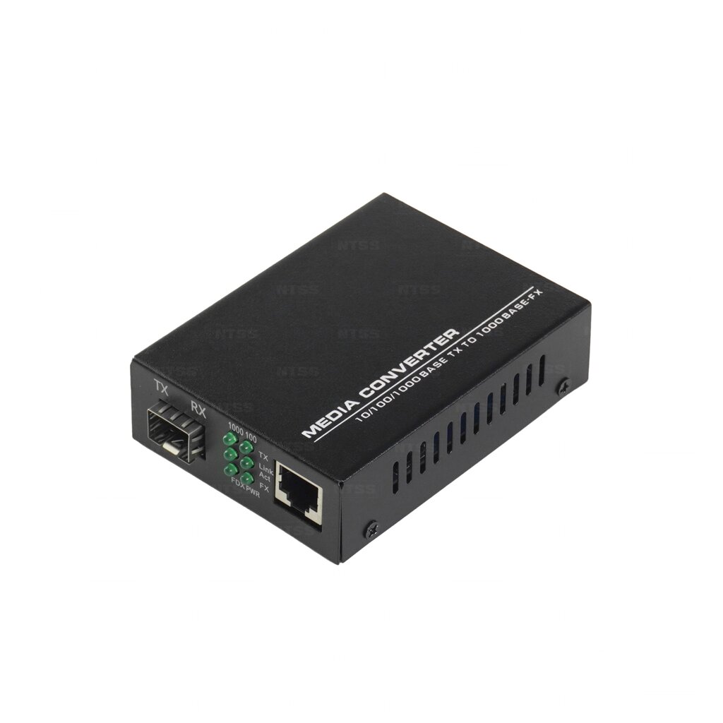 Медиаконвертер NTSS с RJ45 портом 10/100/1000Base-TX/1000Base-FX, без SFP модуля, расстояние передачи до от компании ТОО Alfaopt KZ - фото 1