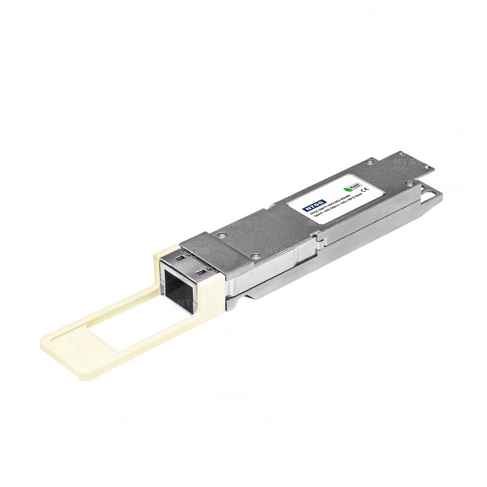 Модуль NTSS QSFP+, 40 Гбит/с, разъём MPO, рабочая длина волны 850нм, MM, дальность до 100 м, DDM от компании ТОО Alfaopt KZ - фото 1