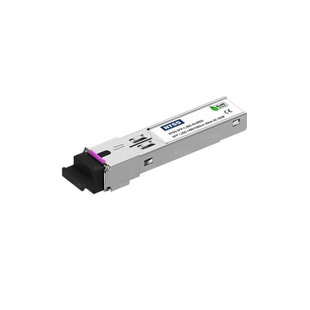 Одноволоконный модуль NTSS SFP, WDM, 1,25 Гбит/с, разъём SC, рабочая длина волны (передача/прием) 1490/1550 нм, SM, от компании ТОО Alfaopt KZ - фото 1