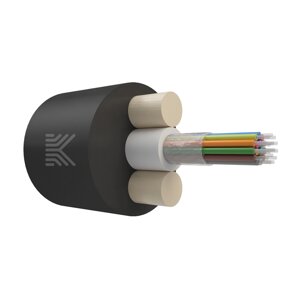 Оптический кабель Дроп-круглый 16 волокон 3 кН SM 9/125 G. 657. A1 полиэтилен с центральной трубкой усилен