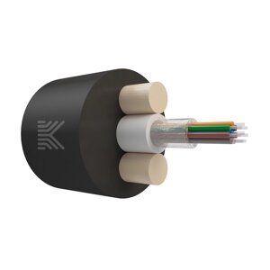 Оптический кабель Дроп-круглый 8 волокон 5 кН SM 9/125 G. 657. A1 полиэтилен с центральной трубкой усилен стеклопрутками