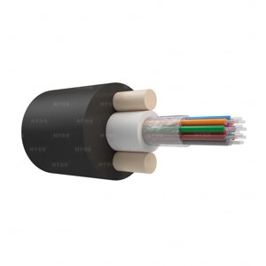 Оптический кабель NTSS Дроп-круглый, G. 657. A1, 12 волокон, центральная трубка, стеклопрутки, полиэтилен, 1.5кН