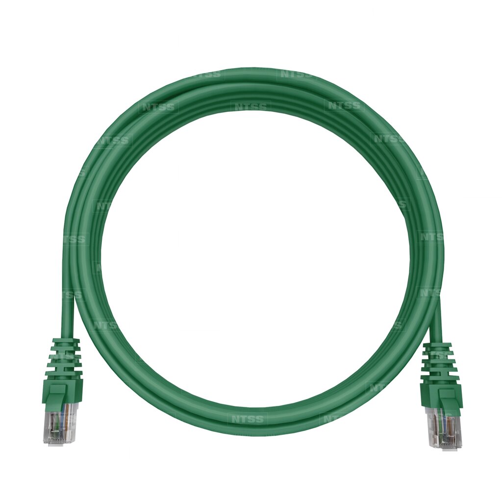 Патч-корд NTSS PREMIUM 2xRJ45/8P8C, T568B UTP CAT5e LSZH 0,5 метра, зеленый от компании ТОО Alfaopt KZ - фото 1