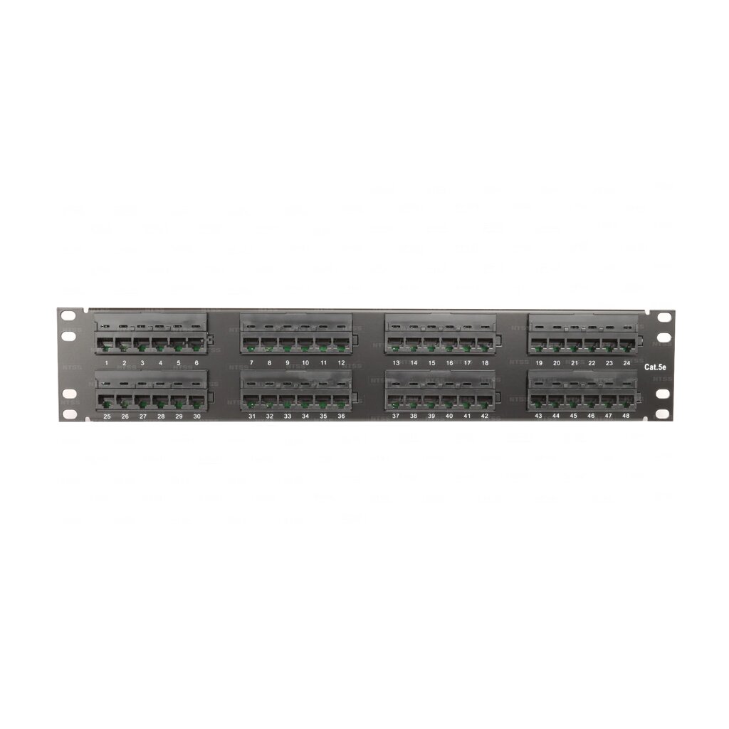 Патч-панель UTP, 19", 48 портов RJ45, cat. 5е, 2U, 110 тип от компании ТОО Alfaopt KZ - фото 1