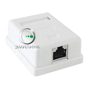 Компьютерная розетка NTSS PREMIUM накладная 1 порт RJ-45 UTP CAT5e