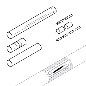 Ремкомплект для сращивания греющего кабеля S-19