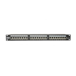 Патч-панель NTSS PREMIUM FTP, 19", 24 порта RJ45, cat. 6А, 1U, Dual IDC