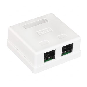 Компьютерная розетка NTSS PREMIUM накладная 2 порта RJ-45 UTP CAT5e