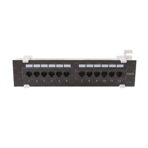 Патч-панель UTP, 12 портов RJ45, cat. 5е, 110 тип (настенная)