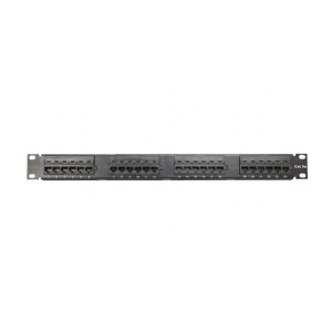 Патч-панель UTP, 19", 24 порта RJ45, cat. 5е, 1U, 110 тип