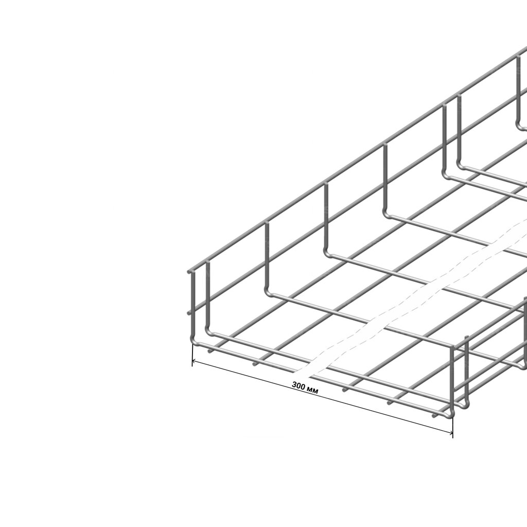 Проволочный лоток NTSS 85х300х3000 от компании ТОО Alfaopt KZ - фото 1