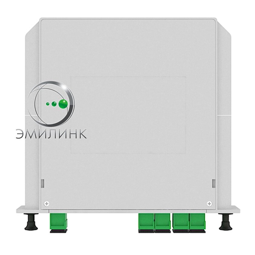 Разветвитель планарный 1х4 оконцованный SC/АPC 9/125 вывод 0.36м буфер 0.9мм 1260/1650 установлен в LGX box от компании ТОО Alfaopt KZ - фото 1