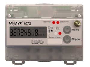 Счетчик электроэнергии Милур 107S. 22-GR-1L-DT