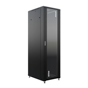 Шкаф напольный универсальный серверный NTSS R 18U 600х800мм, 4 профиля 19, двери стекло и сплошная металл, боковые