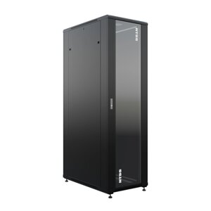 Шкаф напольный универсальный серверный NTSS R 22U 600х1000мм, 4 профиля 19, двери стекло и сплошная металл, боковые
