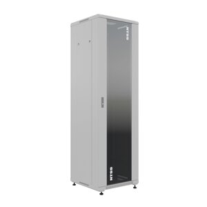 Шкаф напольный универсальный серверный NTSS R 32U 600х600мм, 4 профиля 19, двери стекло и сплошная металл, боковые
