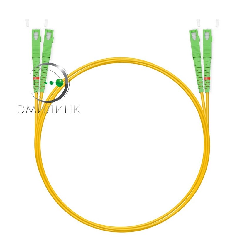 Шнур оптический dpc SC/APC-SC/APC 9/125 3.0мм 1м LSZH (патч-корд) от компании ТОО Alfaopt KZ - фото 1