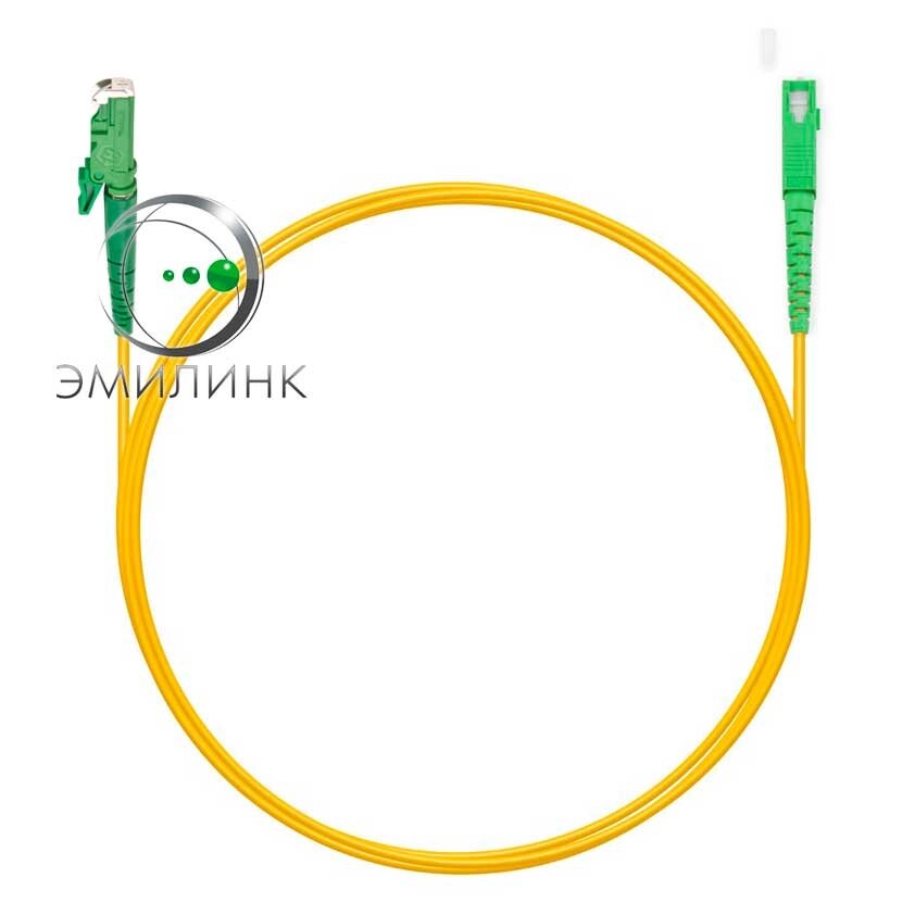 Шнур оптический spc E2000/APC-SC/APC 9/125 3.0мм 10м LSZH (патч-корд) от компании ТОО Alfaopt KZ - фото 1