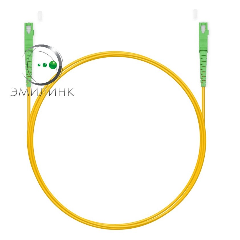 Шнур оптический spc SC/APC-SC/APC 9/125 3.0мм 10м LSZH (патч-корд) от компании ТОО Alfaopt KZ - фото 1