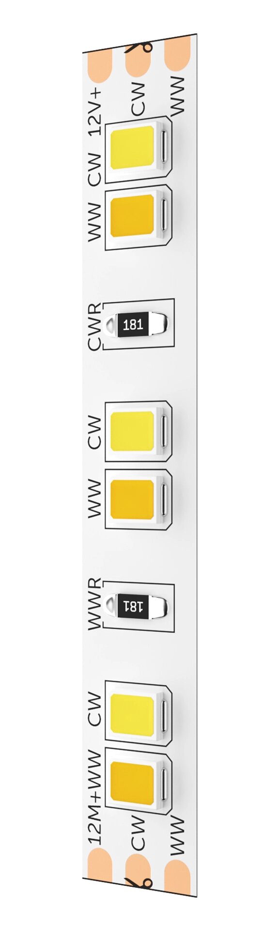 Светодиодная лента Geniled GL-120SMD2835 12В 12Вт/м 8x5000 MIX 2700-6500К IP33 от компании ТОО Alfaopt KZ - фото 1