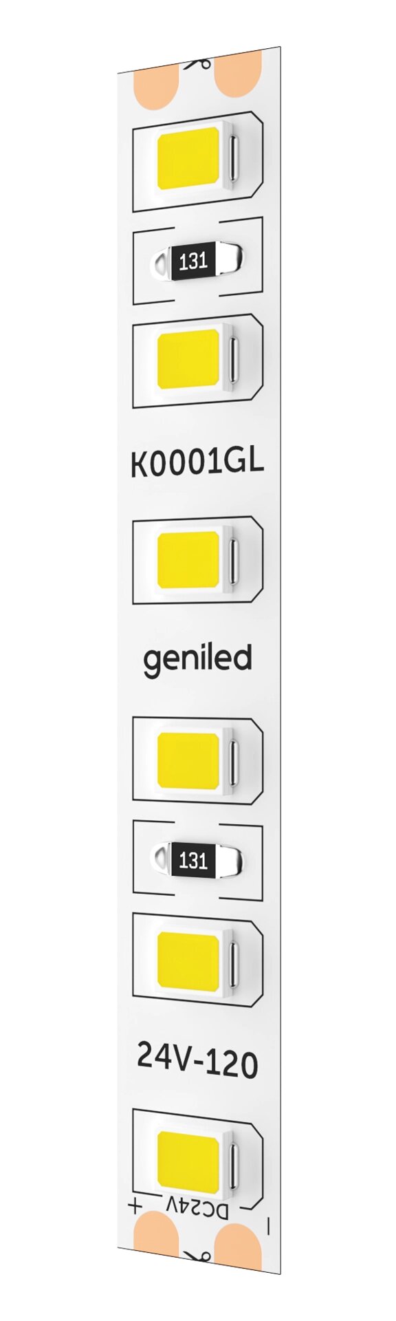 Светодиодная лента Geniled GL-120SMD2835 24В 12Вт/м 8x5000 2700-3000К IP33 от компании ТОО Alfaopt KZ - фото 1