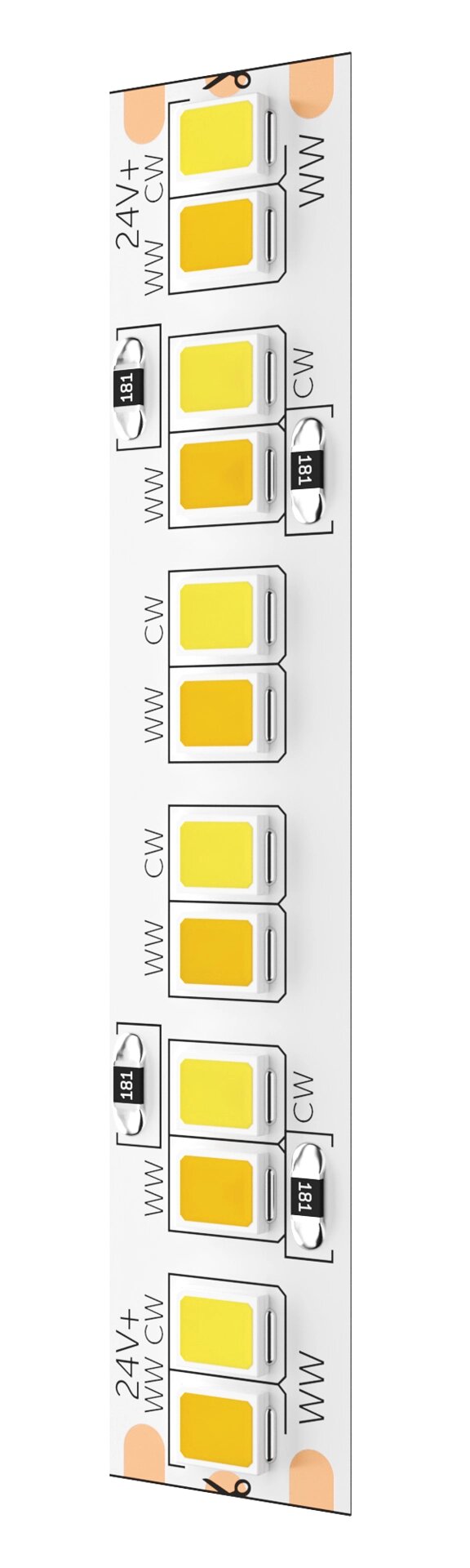 Светодиодная лента Geniled GL-240SMD2835 24В 20Вт/м 10x5000 MIX 2700-6500К IP33 от компании ТОО Alfaopt KZ - фото 1