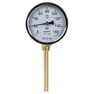 Термометр биметаллический ЭКОМЕРА БТ-1-100, 0-160С, L=100 радиальный