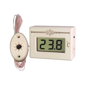 Термометр электронный для сауны ТЭС Pt с датчиком в декоративном корпусе