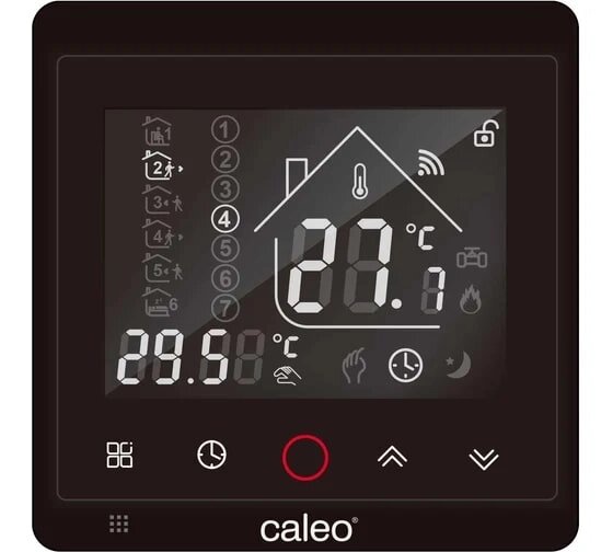 Терморегулятор для теплого пола CALEO С936 Wi-Fi, черный lux от компании ТОО Alfaopt KZ - фото 1