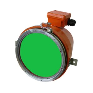 Взрывозащищённый ламповый светофор НСП43МТ-11-75 зеленый УХЛ1