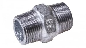 Ниппель DN 20 (3/4"), вес 50гр, чугунный оцинкованный
