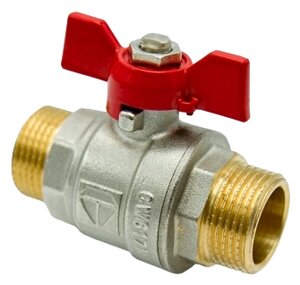 Кран шаровой 20 (3/4") (ручка-бабочка) наруж-наруж резьба