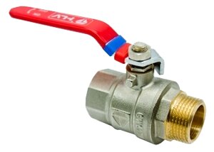 Кран шаровой 15х1/2" (ручка-рычаг) внут-наруж резьба Optima HLV-101215. N. 01