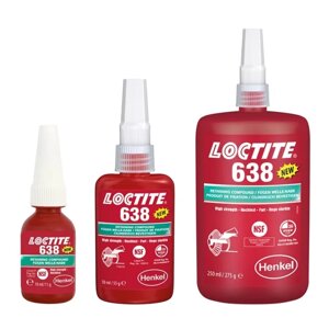 Клей для фиксации цилиндрических деталей Loctite 638 (10мл)