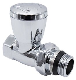 Радиаторный вентиль 1/2" ручной регулировки, прямой хромированныйHLV-107008Cr. N. 01